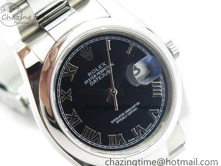 DateJust SS 36mm Best 904L SA3135 Bracelet 116200 Roman Dial SS On ARF Black Oyster 1:1 Edition 0322